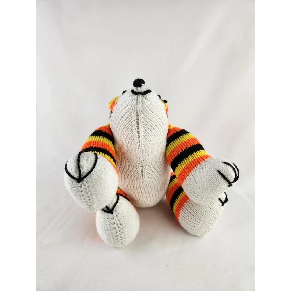 CROCHETED handmade knitted Chunky‎ Knit tiger cub Calico Cat Striped Bear plush